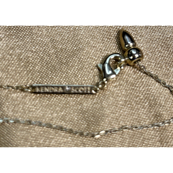 Kendra Scott Black Crystal Rock Black Star Pendant Necklace Gold Slide Adj New - Picture 4 of 10